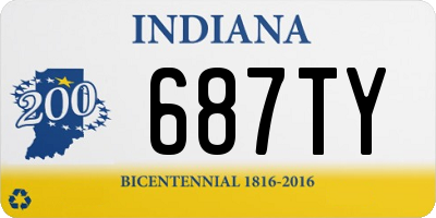 IN license plate 687TY