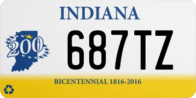 IN license plate 687TZ