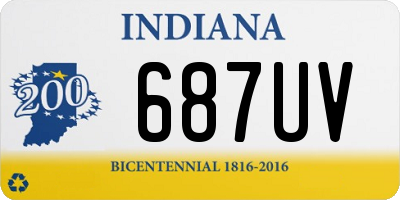 IN license plate 687UV