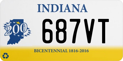 IN license plate 687VT