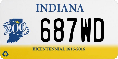 IN license plate 687WD