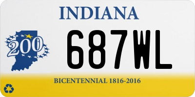 IN license plate 687WL