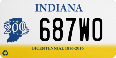 IN license plate 687WO