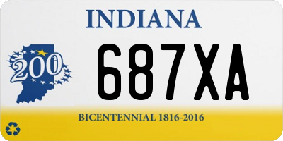 IN license plate 687XA