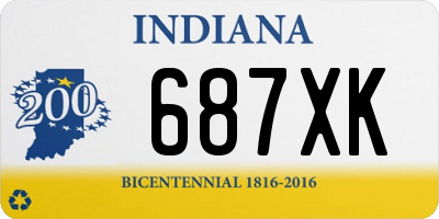 IN license plate 687XK