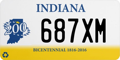 IN license plate 687XM