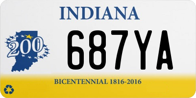 IN license plate 687YA