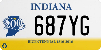 IN license plate 687YG