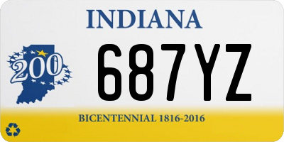 IN license plate 687YZ