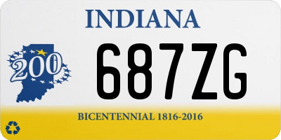 IN license plate 687ZG