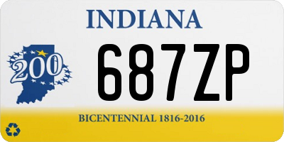 IN license plate 687ZP