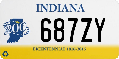 IN license plate 687ZY