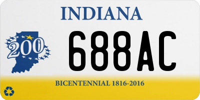 IN license plate 688AC