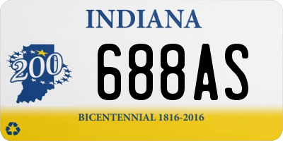 IN license plate 688AS