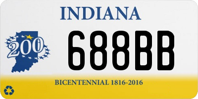 IN license plate 688BB