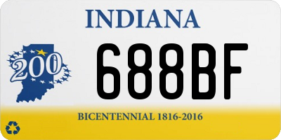 IN license plate 688BF