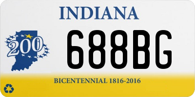 IN license plate 688BG