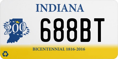 IN license plate 688BT