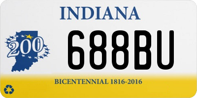 IN license plate 688BU