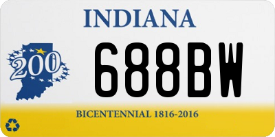 IN license plate 688BW