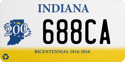 IN license plate 688CA