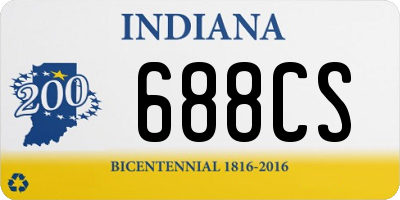 IN license plate 688CS