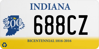 IN license plate 688CZ