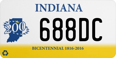 IN license plate 688DC