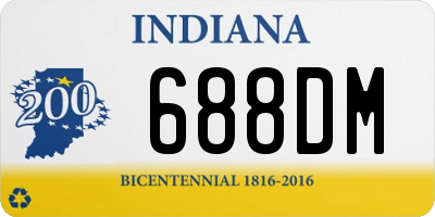 IN license plate 688DM