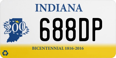 IN license plate 688DP