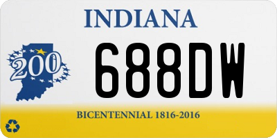 IN license plate 688DW