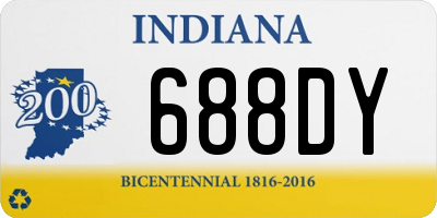 IN license plate 688DY