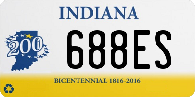 IN license plate 688ES