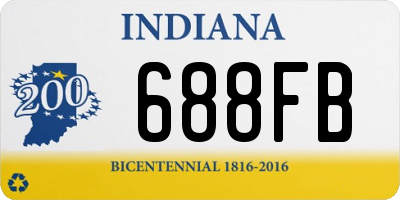 IN license plate 688FB