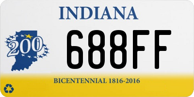 IN license plate 688FF
