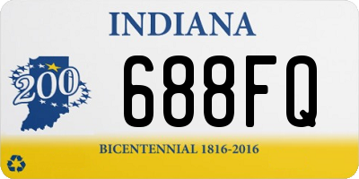 IN license plate 688FQ