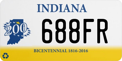 IN license plate 688FR