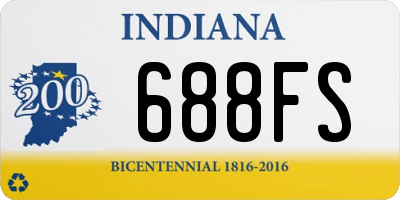 IN license plate 688FS