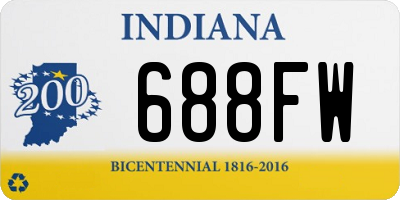 IN license plate 688FW