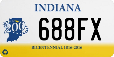 IN license plate 688FX