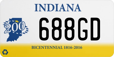 IN license plate 688GD