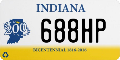 IN license plate 688HP