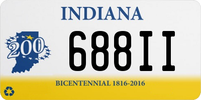 IN license plate 688II
