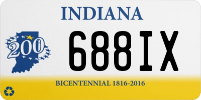 IN license plate 688IX