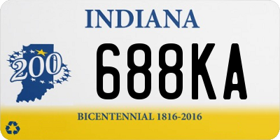 IN license plate 688KA