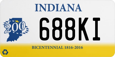 IN license plate 688KI