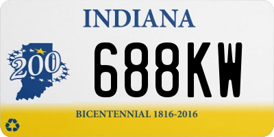 IN license plate 688KW