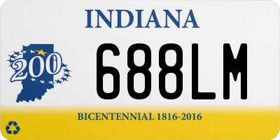 IN license plate 688LM