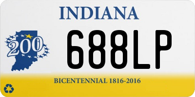 IN license plate 688LP