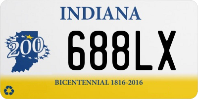 IN license plate 688LX